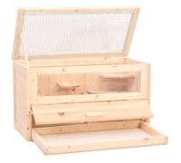 ""Remise""Clapier - UU - Animaux - Cage à hamster 60x30x35 cm bois massif de sapin JILIMAISON2025 9711680