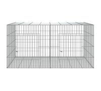 ""Remise""Clapier - UU - Animaux - Cage à lapin 2 panneaux 110x79x54 cm Fer galvanisé JILIMAISON2025 8940857