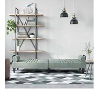 ""Remise"" CLIC-CLAC,Canapé Lit Convertible 2 Places, avec accoudoirs Réglables, gris clair velours JILIMAISON2025 49116182