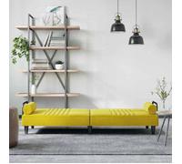 ""Remise"" CLIC-CLAC,Canapé Lit Convertible 2 Places, avec accoudoirs Réglables, jaune velours JILIMAISON2025 45273767