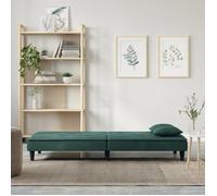 ""Remise"" CLIC-CLAC,Canapé Lit Convertible 2 Places, vert foncé Velours JILIMAISON2025 85224697