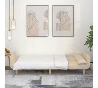 ""Remise"" CLIC-CLAC,Canapé Lit Convertible , à 2 places, avec deu x oreillers, crème tissu JILIMAISON2025 52186965