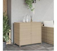 ""Remise""Coffre meuble de jardin, Armoire de rangement de jardin beige 83 x 45 x 76 cm résine tressée JILIMAISON2025 50623946