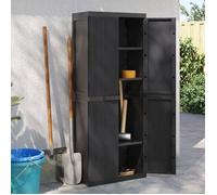 ""Remise""Commode à tiroirs/Buffet - JMS - Armoire de rangement d'extérieur noir 65x37x165 cm PP MAISON2025 23891