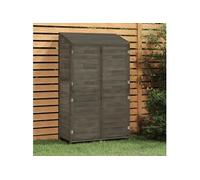 vidaXL Remise de jardin Anthracite 102x52x174,5cm Bois de sapin solide 152192 Marron G