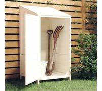 Remise de Jardin Blanc 55x52x112 cm Bois de Sapin Solide Abri à Outils vidaXL