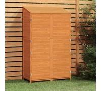 Remise de Jardin Blanc 55x52x112 cm Bois de Sapin Solide Abri à Outils vidaXL