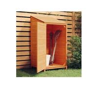 Remise de jardin Marron 55x52x112 cm Bois de sapin solide