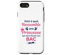 Remise Diplôme du bac Fille Princesse Humour Baccalauréat Coque pour iPhone SE (2020) / 7/8