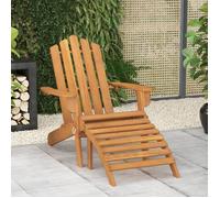 ""Remise ""Fauteuil d'Extérieur/ Chaise de jardin - 1Personne - Adirondack et repose-pied ,bois d'acacia massif JILIMAISON2025