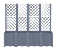 ""Remise"" Jardinière avec treillis - SUMMER - bleu gris 160 x 40 x 140 cm PP JILIMAISON2025 23960839