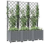 ""Remise"" Jardinière avec treillis - SUMMER - Gris clair 120 x 40 x 136 cm PP JILIMAISON2025 96501374