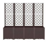 ""Remise"" Jardinière avec treillis - SUMMER - marron 160 x 40 x 140 cm PP JILIMAISON2025 50870306