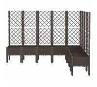 ""Remise"" Jardinière avec treillis - SUMMER - marron 200 x 160 x 142 cm PP JILIMAISON2025 74341422