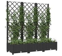 ""Remise"" Jardinière avec treillis - SUMMER - Noir 120 x 40 x 121,5 cm PP JILIMAISON2025 9815131