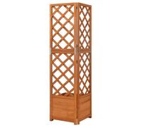 ""Remise"" Jardinière d'angle en treillis - SUMMER - 40 x 40 x 150cm - Bois de sa- pin massif JILIMAISON2025 35501327