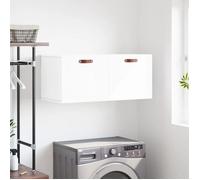 ""Remise""Meuble Haut de Salle de Bain/Armoire murale - JMS - blanc brillant 80x36,5x35 cm bois d'ingénierie MAISON2025 66945