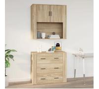 ""Remise""Meuble Haut de Salle de Bain/Armoire murale - JMS - Chêne sonoma 80x33x80 cm Bois d'ingénierie MAISON2025 52538