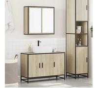 ""Remise""Mobilier Haut de salle de bain Ensemble de meubles de salle de bain - 2 pcs - chêne sonoma JILIMAISON2025 56123959