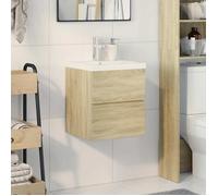 ""Remise""Mobilier Haut de salle de bain Ensemble de meubles de salle de bain - 2 pcs - chêne sonoma JILIMAISON2025 82525839