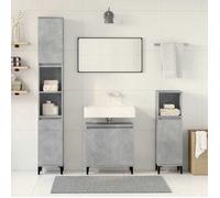 ""Remise""Mobilier Haut de salle de bain Ensemble de meubles de salle de bain - 3 pcs - gris béton JILIMAISON2025 84588739