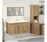 ""Remise""Mobilier Haut de salle de bain Ensemble de meubles salle de bain - 3 pcs - Bois d'ingénierie JILIMAISON2025 82758143