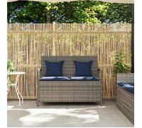 ""Remise""Mobilier terrasse/ Banc de rangement - Anti UV - de jardin avec coussin gris résine tressée JILIMAISON2025 4848916
