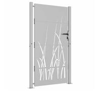 ""Remise""Porte de jardin Clôture,UU, Portail de jardin - 105x180 cm acier corten conception d'herbe JILIMAISON2025 8455936