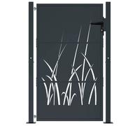 ""Remise""Porte de jardin Clôture,UU, Portail de jardin - anthracite 105x155cm acier conception d'herbe JILIMAISON2025 1864506