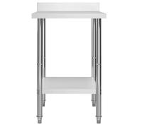 ""Remise""Table de travail - CLOUD - de cuisine avec dosseret 60 x 60 x 93 cm inox JILIMAISON2025 8477431