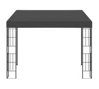 ""Remise""Tonnelle barnum Anti UV/soleil, Belvédère mural 3 x 3 m Anthracite Tissu JILIMAISON20254042838