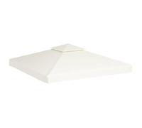 ""Remise""Tonnelle barnum Anti UV/soleil, Recouvrement de remplacement d'auvent 310 g/m² 3 x 3m Blanc crème JILIMAISON20256866179
