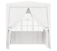 ""Remise""Tonnelle barnum Anti UV/soleil, Tente de réception avec parois latérales, 2 x 2 m Blanc 90 g/m² JILIMAISON20252022422