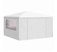 ""Remise""Tonnelle barnum Anti UV/soleil, Tente de réception avec parois latérales, 4 x 4 m Blanc 90 g/m² JILIMAISON20252075425