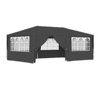 ""Remise""Tonnelle barnum Anti UV/soleil, Tente de réception et parois latérales, 4 x 6 m Anthracite 90 g/m² JILIMAISON20259973844