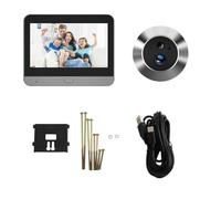 RemixAst Caméra de Visualisation de Judas de Porte, Judas numerique avec écran LCD 1080p HD vidéo Sonnette WiFi sans Fil Vision Nocturne détecteur de Mouvement pour Appartement Maison