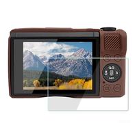 RemixAst Coque intégrale en silicone pour Canon G7X Mark III - Housse souple absorbant les chocs avec protection d'écran incluse, prise en main ergonomique, enregistrement Vlog, beige (café)