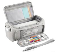 RemixAst Étui de rangement rigide pour machine de découpe Cricut Joy Xtra Smart, sac de transport portable avec plusieurs poches et bandoulière, Voir image, Gris