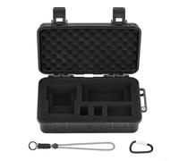 RemixAst Étui rigide pour appareil photo DJI pour osmo 360 - Boîte de rangement antichoc - Grande capacité - Sac de voyage avec dragonne - Noir - 25,5 x 15 x 7,5 cm