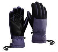 RemixAst Gants thermiques imperméables coupe-vent pour écran tactile pour l'hiver, le cyclisme, la course à pied, la randonnée - Softshell chaud - Unisexe - Taille L - Violet et noir