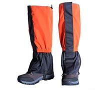 RemixAst Guêtres d'escalade imperméables et respirantes pour la course à pied - Guêtres robustes en nylon avec sangle de cou-de-pied pour la randonnée et la course d'orientation 46 cm (orange)