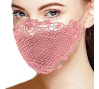 RemixAst Masque en dentelle conçu pour les femmes en tissu respirant qui assure le confort pendant les festivals ou les événements cosplay, facile à nettoyer et à entretenir (taille moyenne, rose)