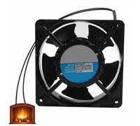 RemixAst | Ventilateur Poele À Bois Axial Silencieux Haute Température | 120×120×38mm Ventilateur Axial À Cartouche Circulation Pales En Métal D'air 220 V | Pour Cheminée Insert Cassette