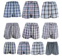 Remixx - Lot de 10 - Boxer Shorty Homme Coton tissé - Sport Culotte (M/5)