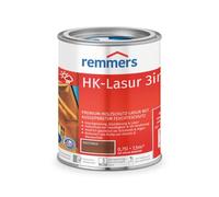 Remmers Lasure HK Châtaigne, 0,75 litres, Lasure bois Premium, décorative, solvantée, pour l'extérieur. Triple protection avec imprégnation, primaire, lasure.