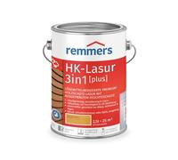 Remmers Aqua Lasure HK 3en1 chêne clair, 2,5 litres, Lasure pour bois, Imprégnation + primaire + lasure en un produit, pour les palissades, carports et abris de jardin