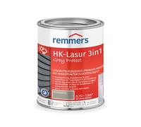 Remmers Aqua Lasure HK 3en1 Grey Protect gris argenté, 0,75 litre, Lasure pour bois, Protection 3 en 1 pour le bois, en teintes de gris naturel, pour les palissades, carports et chalets de jardin
