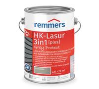 Remmers Aqua Lasure HK 3en1 Grey Protect gris argenté, 2,5 litres, Lasure pour bois, Protection 3 en 1 pour le bois, en teintes de gris naturel, pour les palissades, carports et chalets de jardin