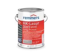 Remmers Aqua Lasure HK 3en1 Grey Protect gris platine, 2,5 litres, Lasure pour bois, Protection 3 en 1 pour le bois, en teintes de gris naturel, pour les palissades, carports et chalets de jardin