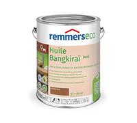 Remmers Bangkirai Huile pour bois de jardin, 5 litres, résistante aux intempéries, pour extérieur et intérieur, idéale pour les terrasses et meubles de jardin, antidérapante